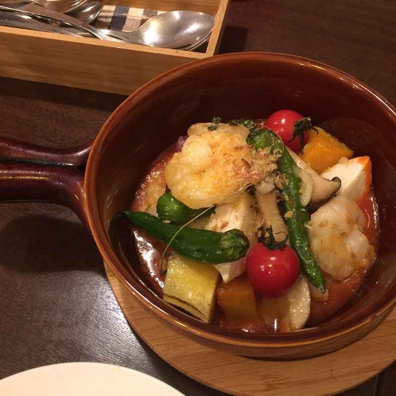 エビと野菜のグリル(RISTRATTORIA filo)