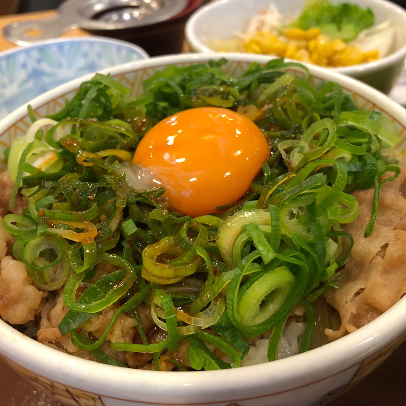 ねぎ玉牛丼(すき家 博多駅前4丁目店)