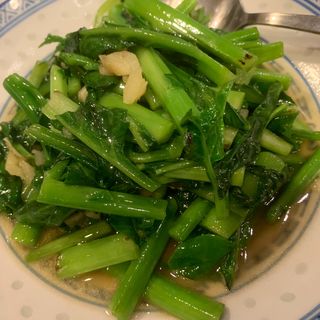 青野菜のニンニク生姜炒め(中国菜 オイル )