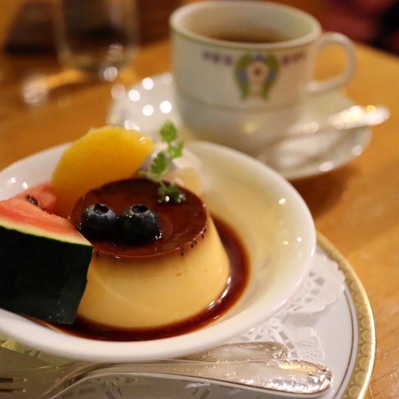 昔ながらのカスタードプリン(万平ホテル カフェテラス )