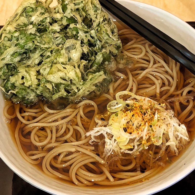 春菊天そば(田そば （デンソバ）)