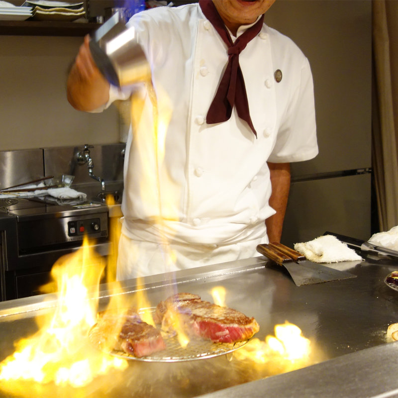 オマール海老と国産牛のコース(鉄板ダイニング フクダサンチ)