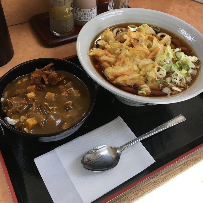 ミニカレーセット(かき揚げ)(あじさい茶屋 鴨居店)