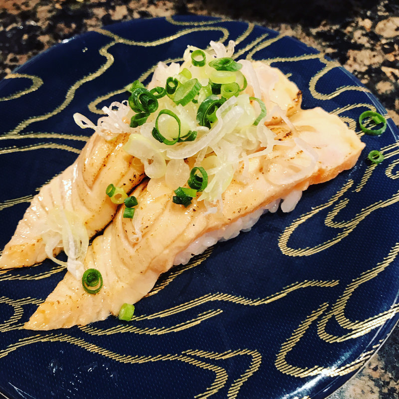 サーモンネギ塩炙り(がってん寿司 綾瀬店)