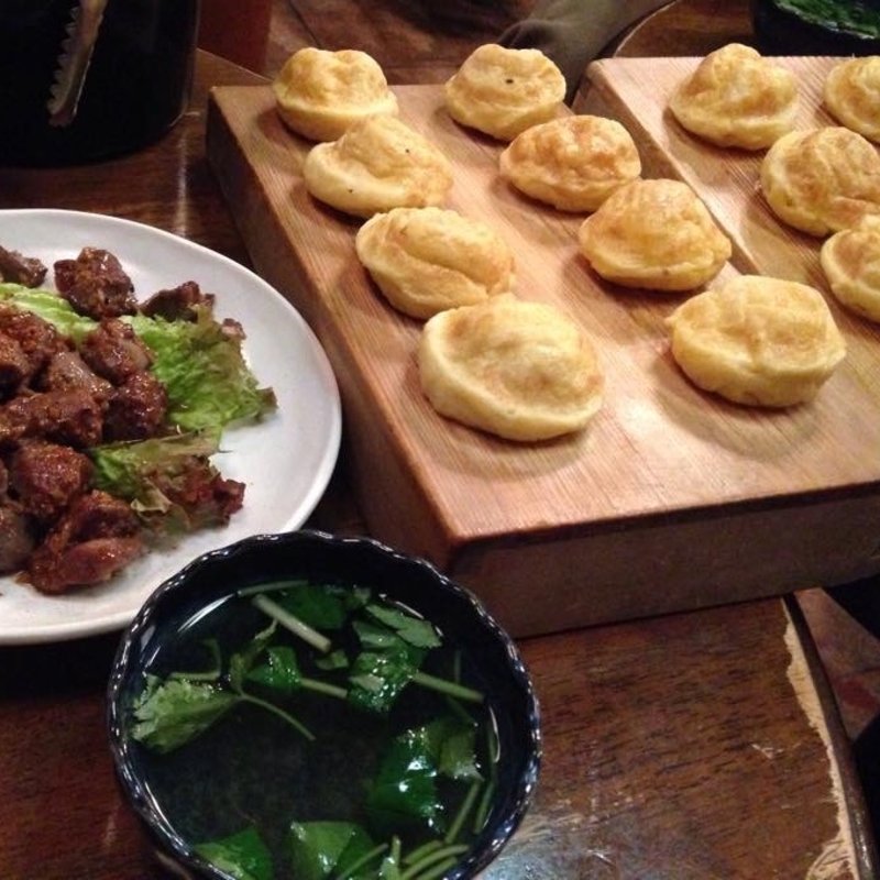 明石焼　砂肝炒め(比呂)