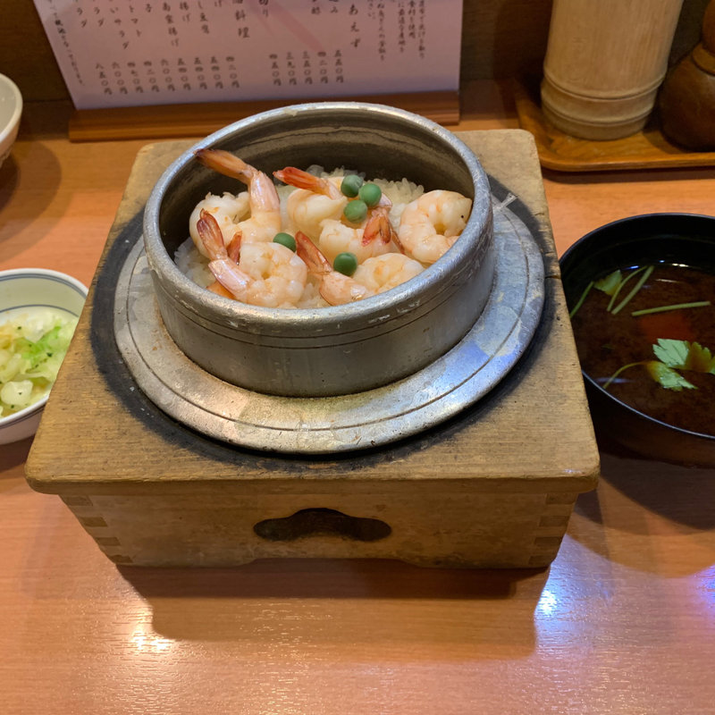 海老釜めし(銀座鳥ぎん 砂町店)