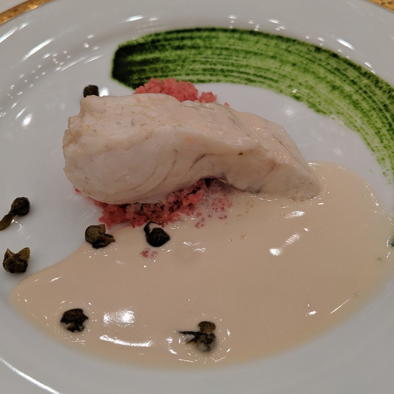 真鯛の白ワイン蒸し　シェリービネガー香るブールブランソース(帝国ホテル 大阪)