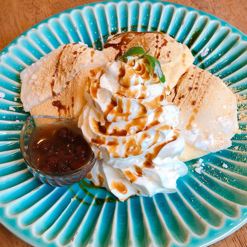 黒蜜きなこもちパンケーキ(丹波立杭 YAMATO cafe)