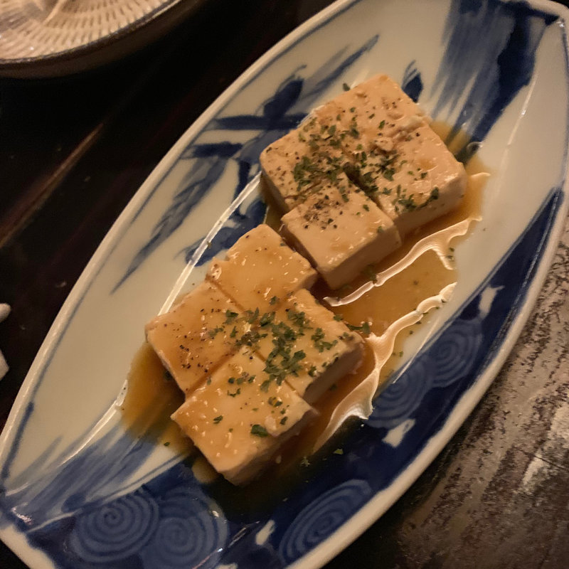 クリームチーズの醤油漬け(ろばた 五（ごん）)