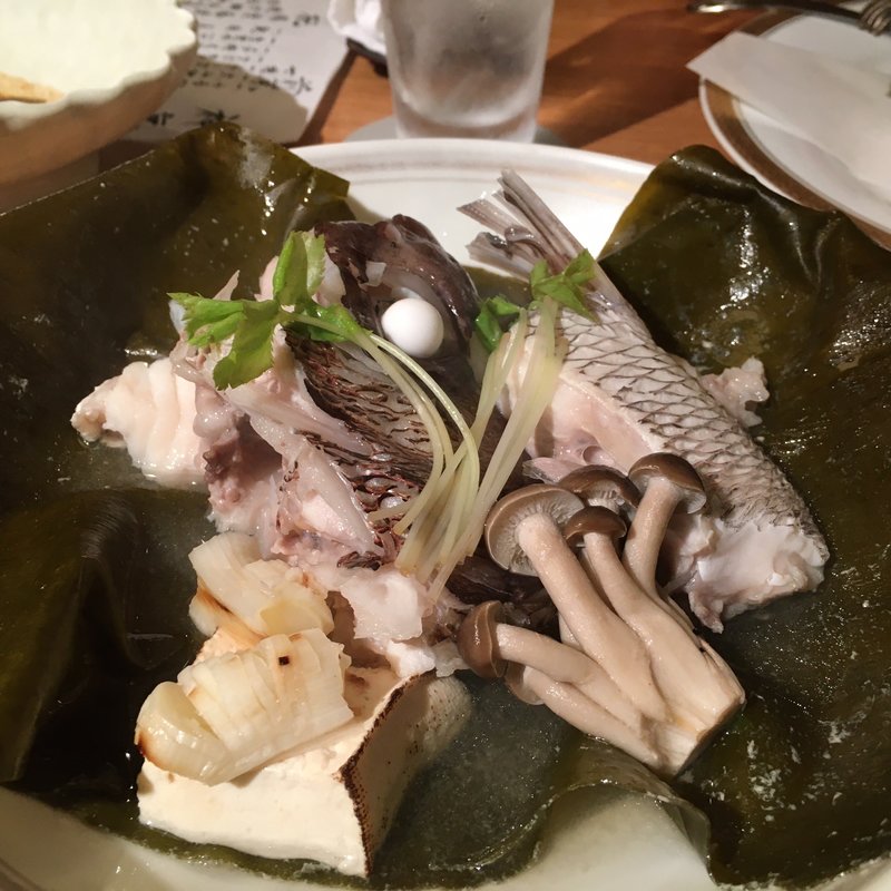 鯛の昆布蒸し(懐食みちば)