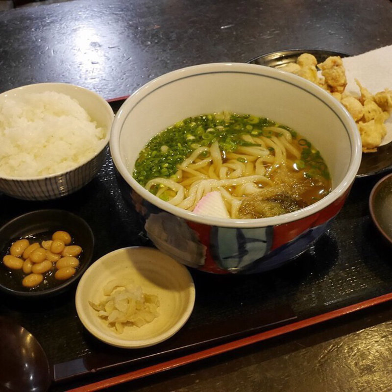 ゲソ天定食(手打うどん 天国)