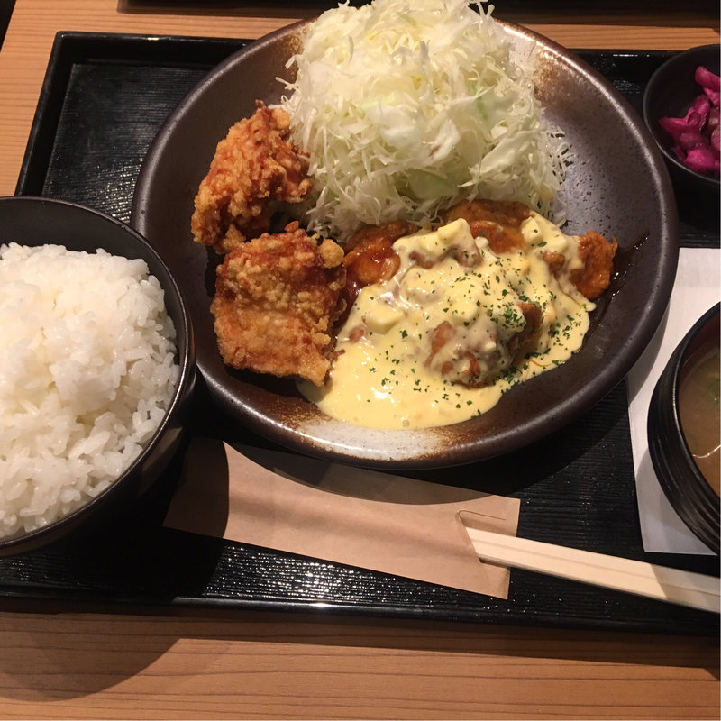 唐揚げ&チキン南蛮定食(鶏千 新高円寺店)