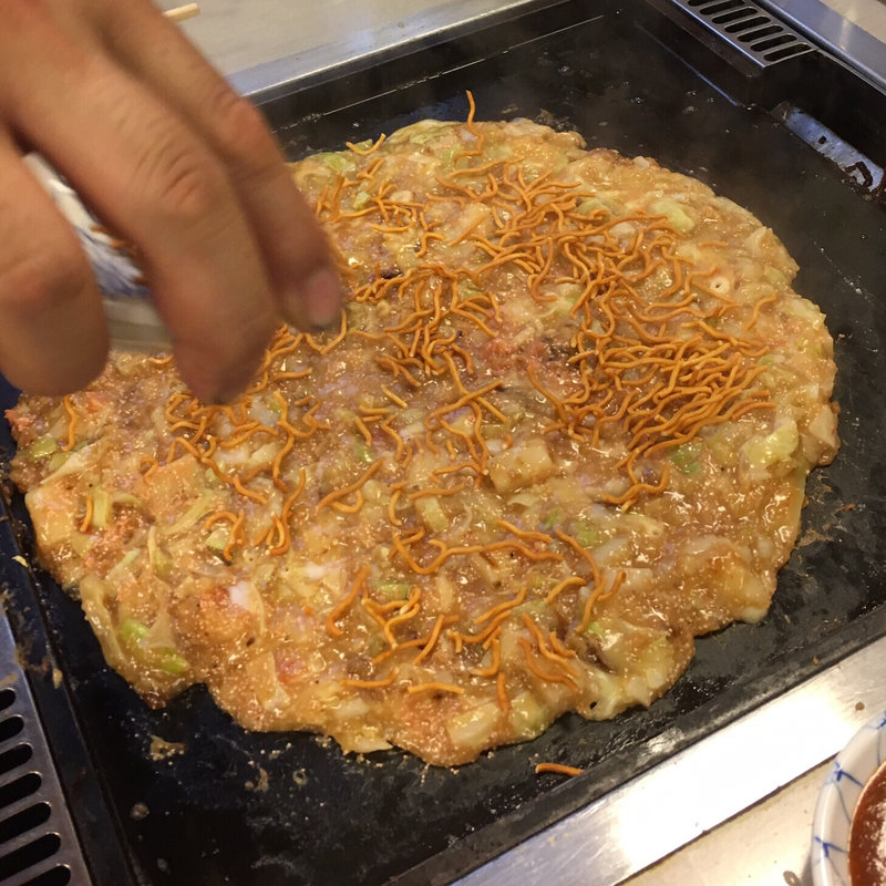 もんじゃ もち明太子ベビースター(もんじゃおかめひょっとこ店)