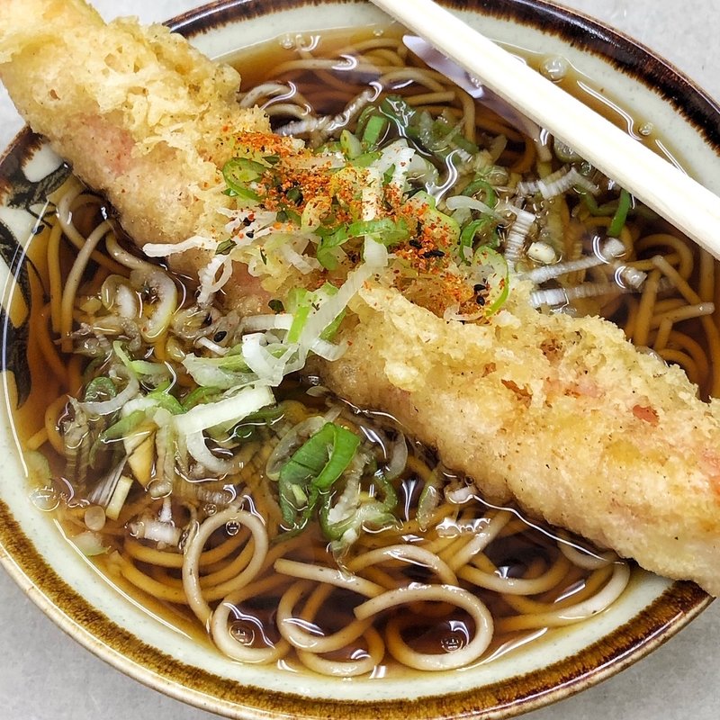 タラバガニカマ一本揚げそば(八兆)