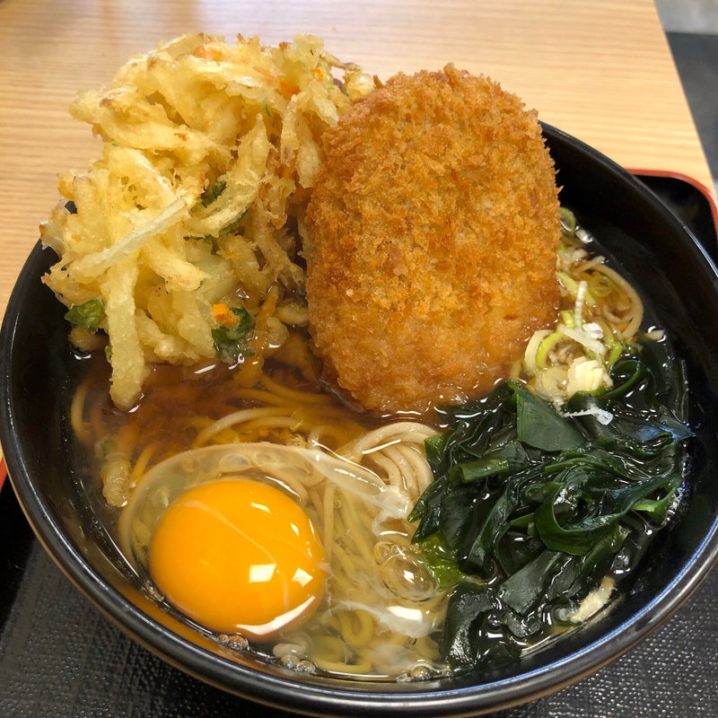 天玉カレーコロッケそば(名代 箱根そば 大和店)