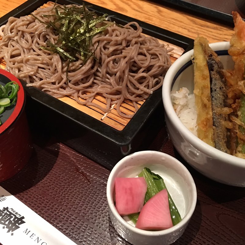 海老天丼セット(そば処 竹生 （ちくぶ）)