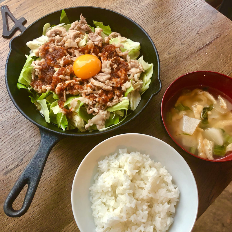 鉄板 生姜焼き(4)