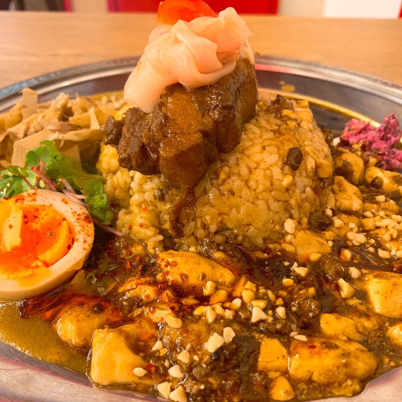 3種あいがけ咖喱(スパイス食堂サワキチ 東京築地店)