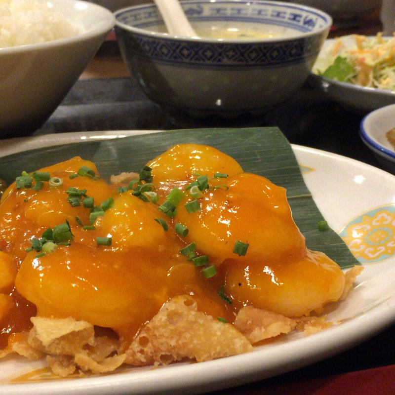 エビチリ定食(周香港飯店 （シュウホンコンハンテン）)