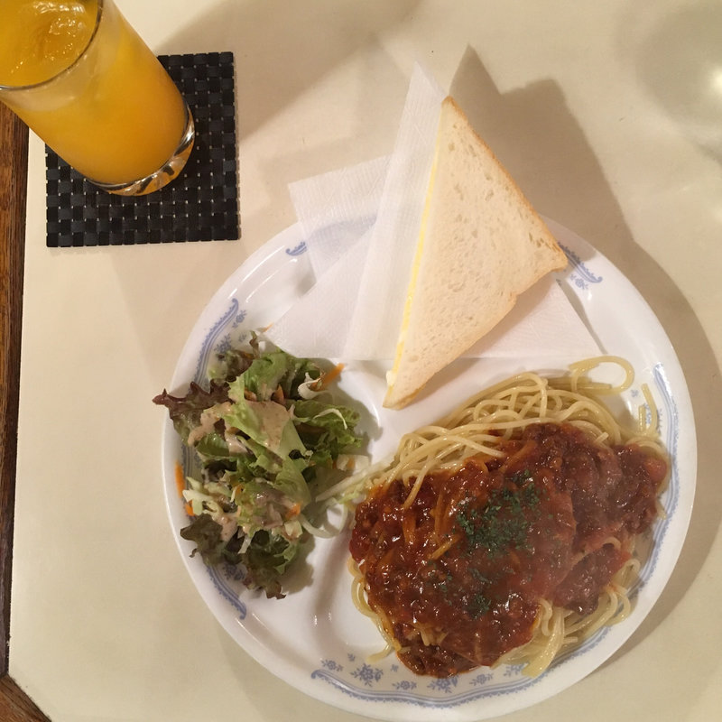 モーニング ミートスパゲティセット(純喫茶オリンピア)