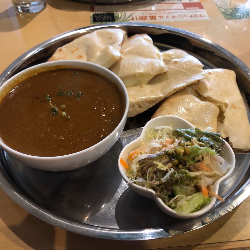 マトンカレー+チーズナン(アシアナキッチン レストラン)