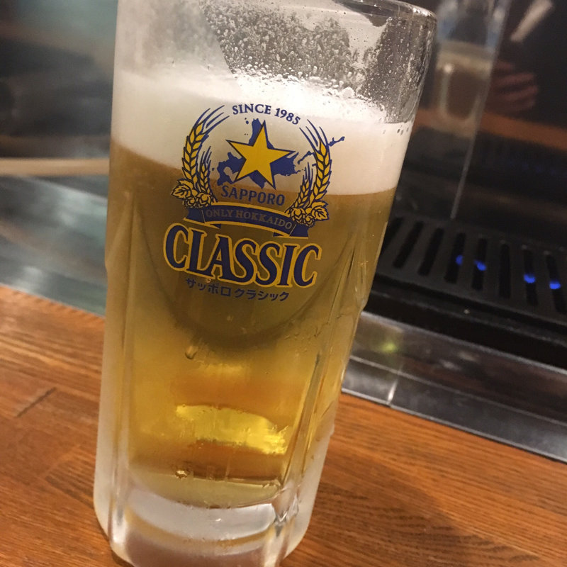 生ビール小(ホルモン・焼肉 リキヲ)