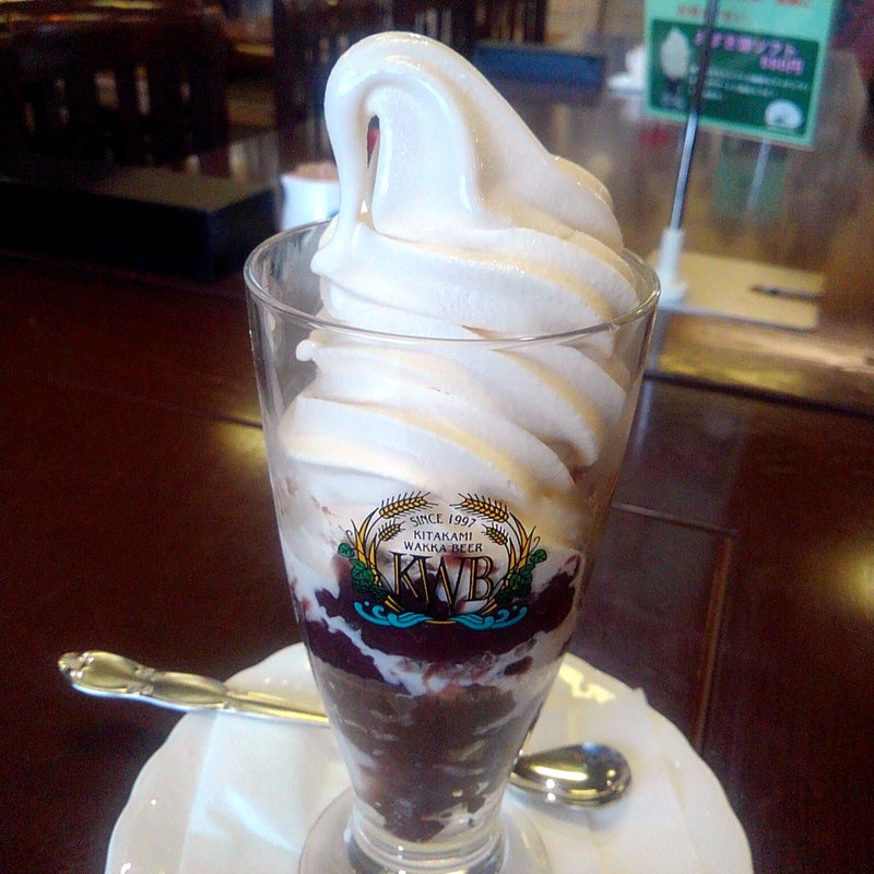 あずき餅ソフト(展勝地レストハウス )