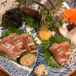サワラ造り、きずし(居酒屋 大漁)