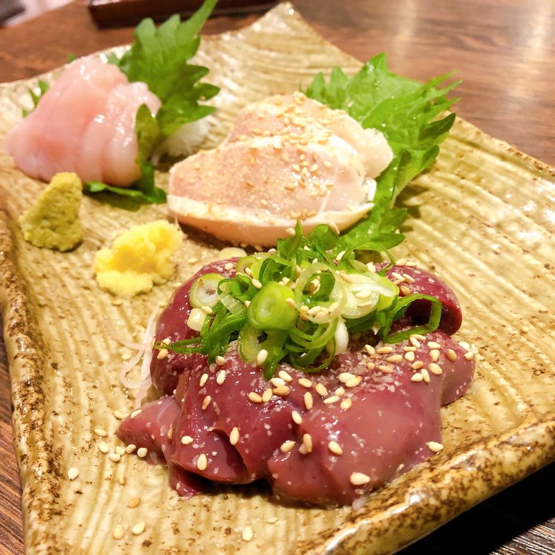 お造り3種盛り(鳥健　東三国店)