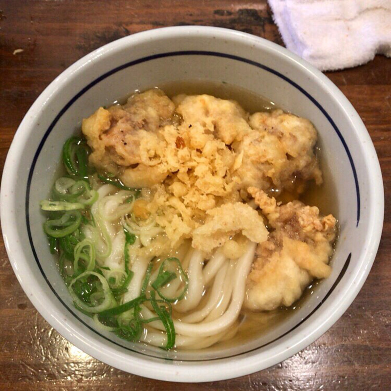 とり天うどん（温）(おにやんま　五反田本店)