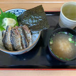 炙り秋刀魚の漬け丼