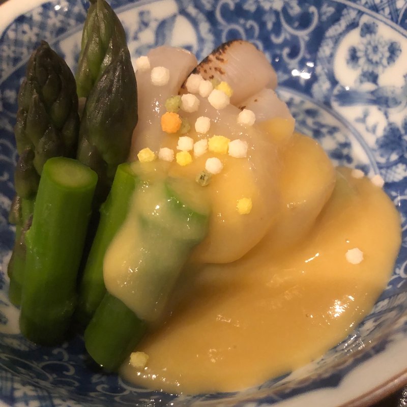 帆立とアスパラガスのぬた(日欧酒場 神のよだれ 町田店)