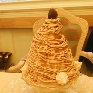 天然氷 雪の菓 モンブランかき氷(マールブランシュ 北山本店 )