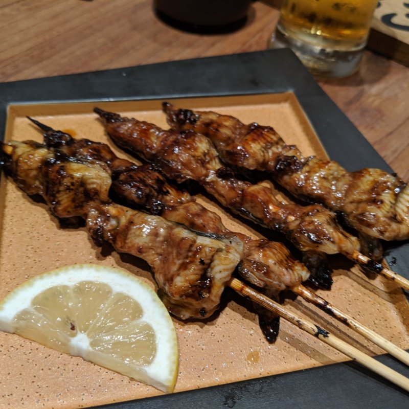 うなぎのかま串焼き(うなぎ 四代目 菊川)