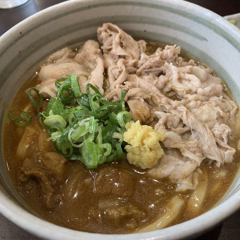 スジ肉豚しゃぶカレー（一周年記念メニュー）(うどん 松ゆき)
