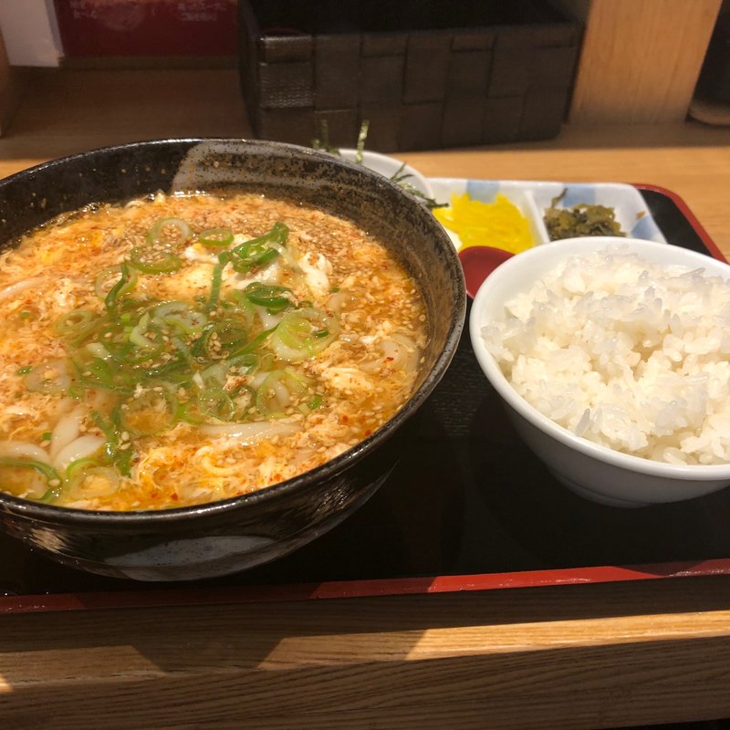 スタミナうどんセット(えびすやうどん 博多住吉店)