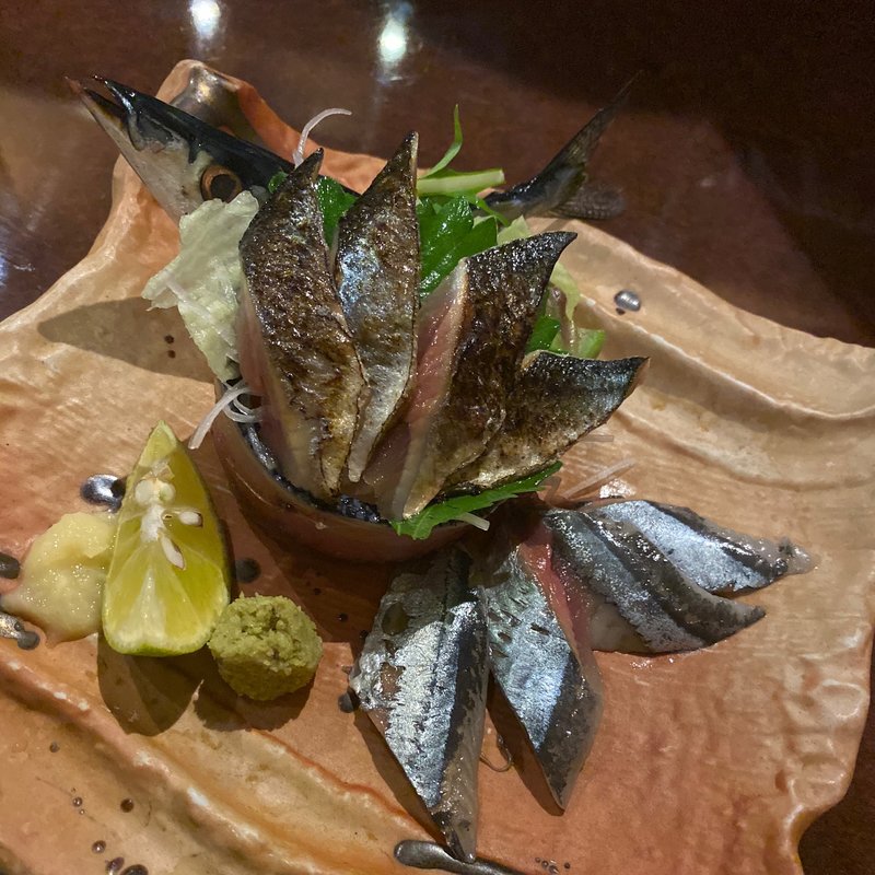 新秋刀魚のお造り(海やびの)