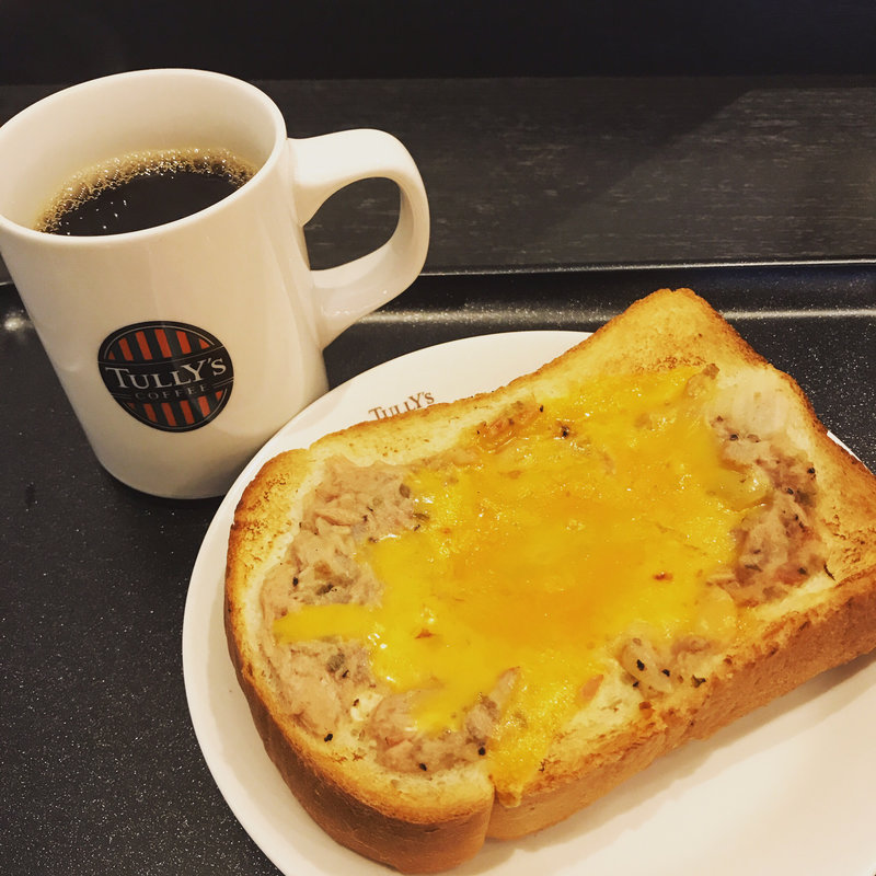 厚切りトースト ツナチェダーメルト(タリーズコーヒー 上野広小路店)