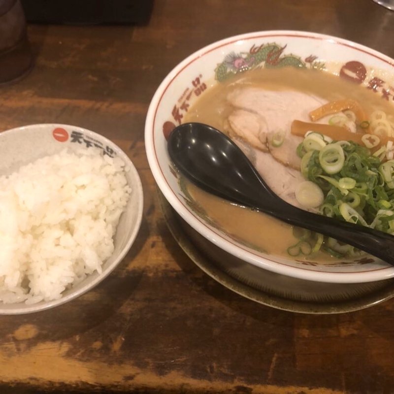 ラーメン定食(こってり)(天下一品 石橋店)