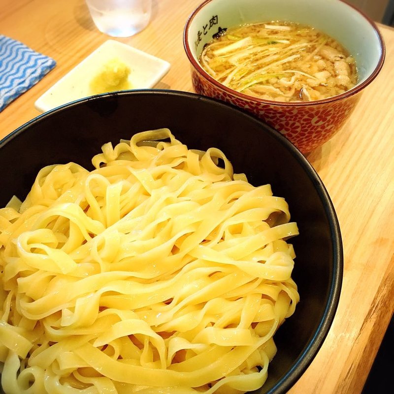 つけ麺　昆布醤油味　こってり(小麦と肉　桃の木 )