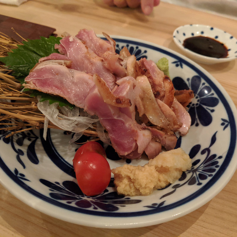 ももタタキ刺し(松本チキン)