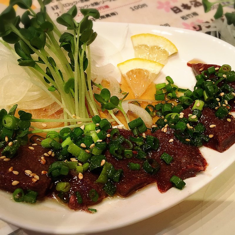 生馬レバ刺し(馬肉食堂さくら)