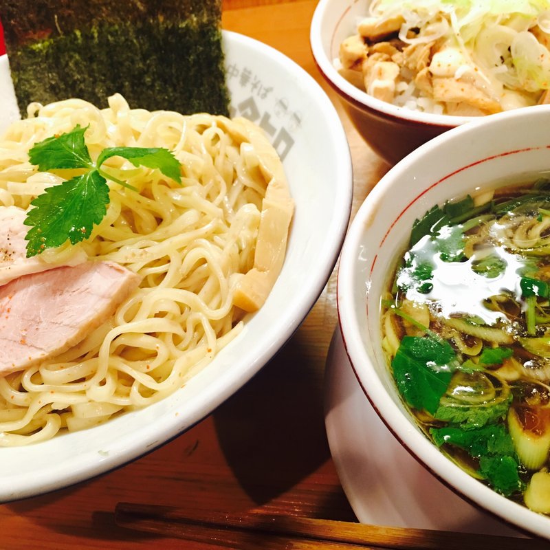 ザハハ鶏つけそば(醤油・大盛り)(ムタヒロ 大阪福島店 )