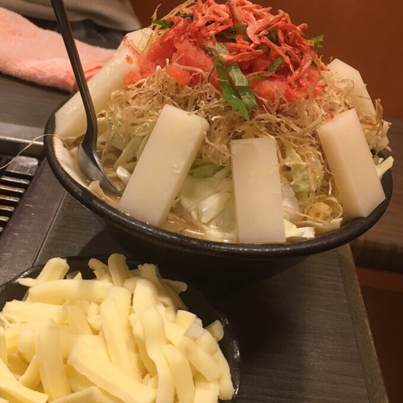 もんじゃ もち明太子(もんじゃおかめひょっとこ店)