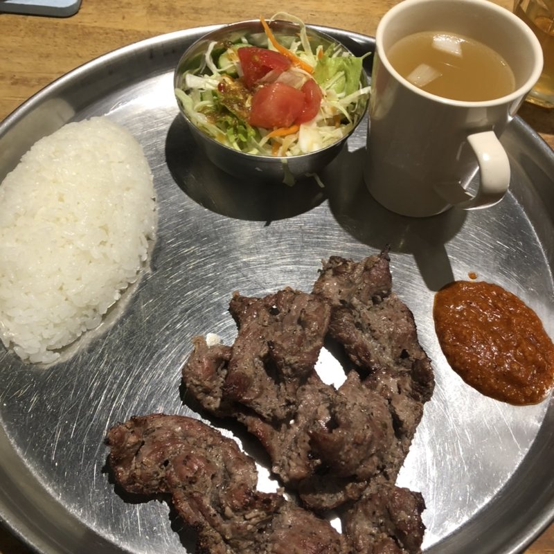 日替わりランチマトンステーキ150g(ひつじや 四谷三丁目店 )