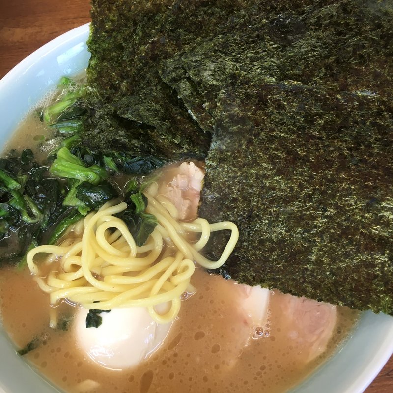 のり増しラーメン＋味玉(横浜ラーメン武蔵家 船橋店 )