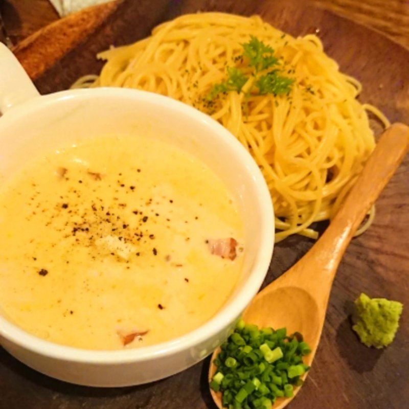 カルボナーラつけめん(ぶどうの根っこ)