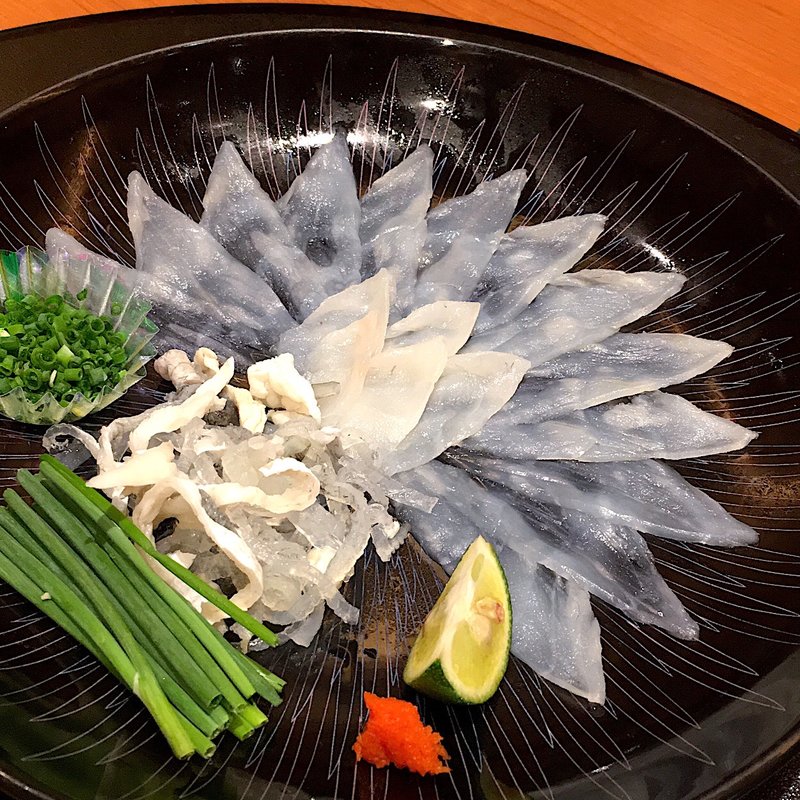 ふく刺し(下関 春帆楼 あべのハルカスダイニング店)