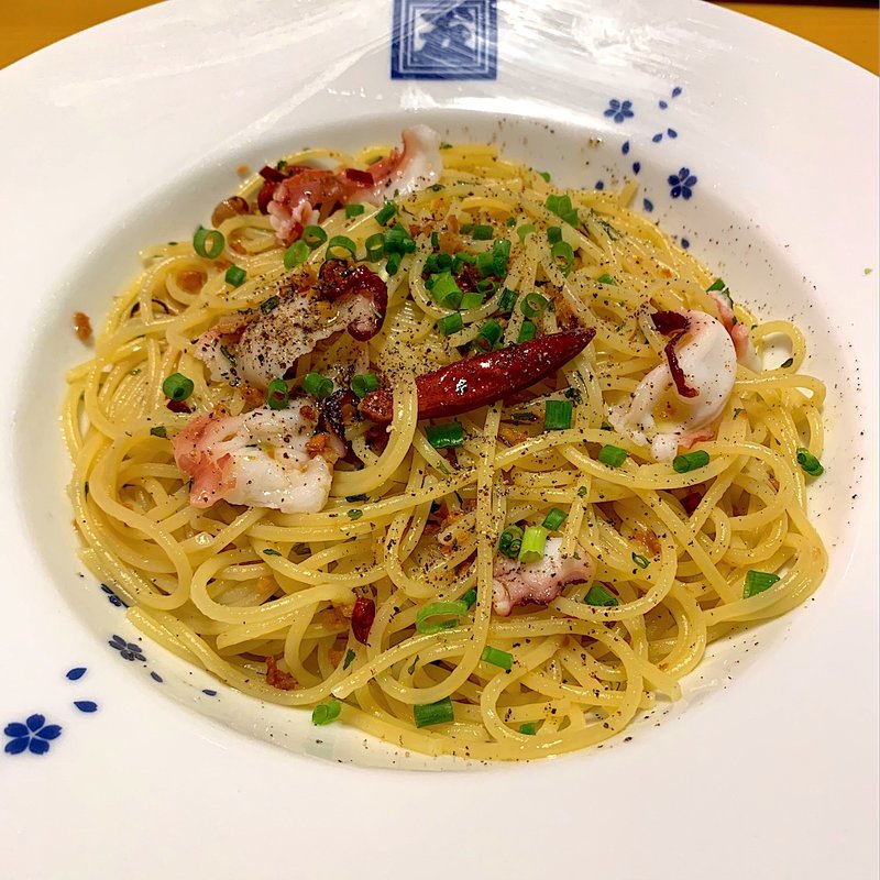 タコのペペロンチーノ(洋麺屋 五右衛門 赤坂店)