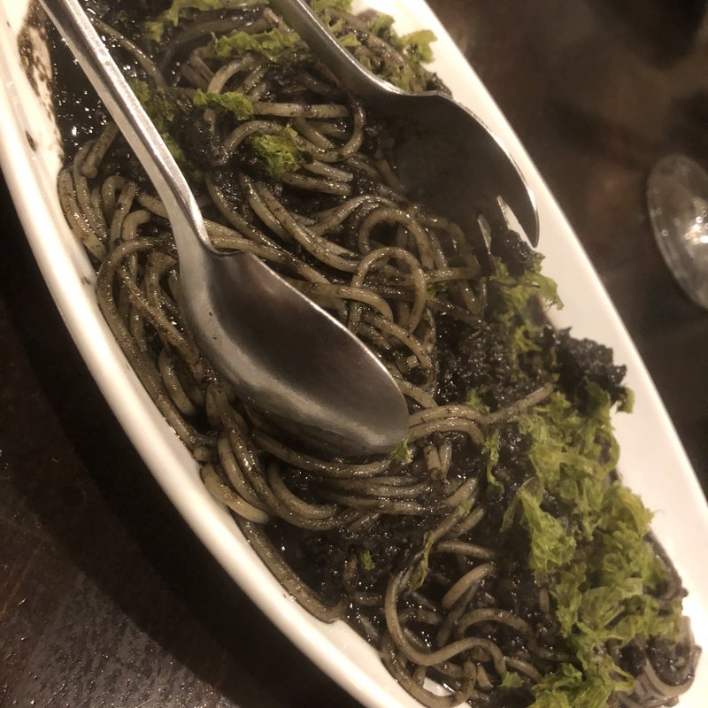 イカ墨パスタ(神のよだれ)